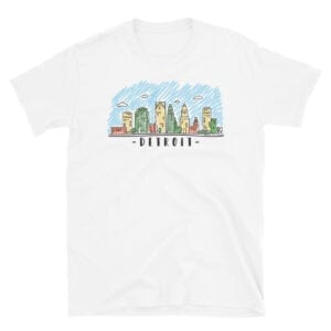 Detroit Skyline - Short-Sleeve Unisex T-Shirt