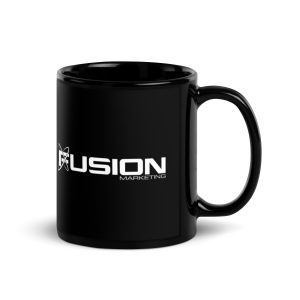 Fusion Logo - Black Glossy Mug