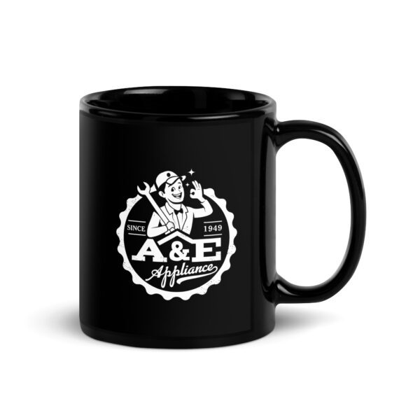 A&E Appliance Repair - Black Glossy Mug - Image 3