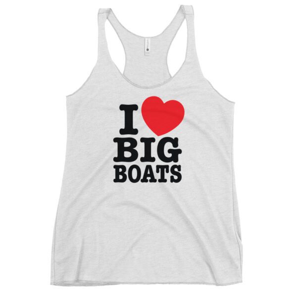 I Love Big Boats Women's Racerback Tank - Image 4