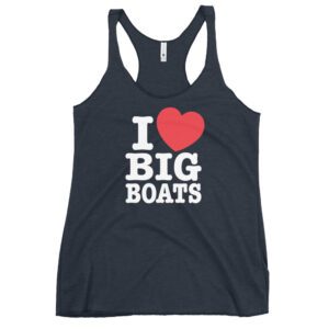 I Love Big Boats Women's Racerback Tank