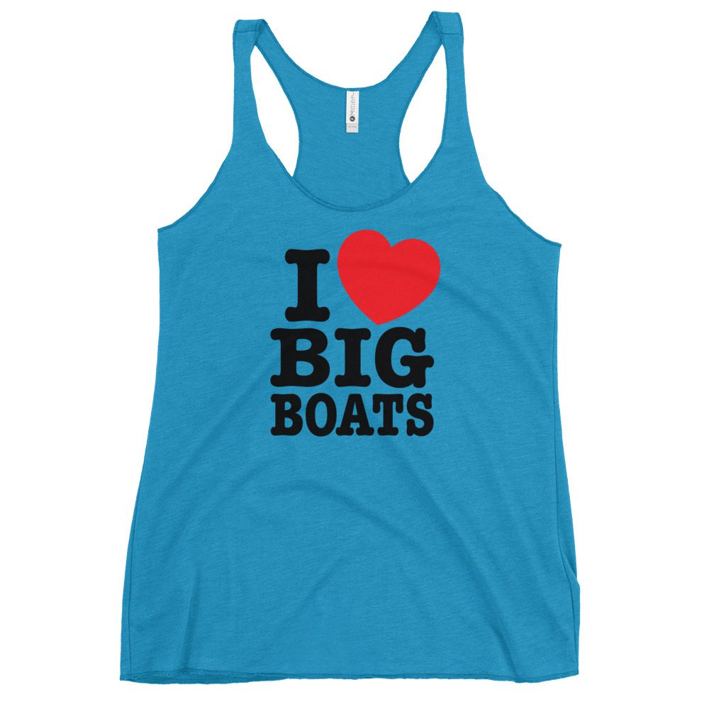 I Love Big Boats Women's Racerback Tank - Image 2
